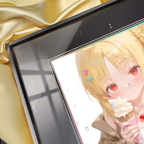 阿喵畫社 冰淇淋伊地知虹夏超清精裱畫 