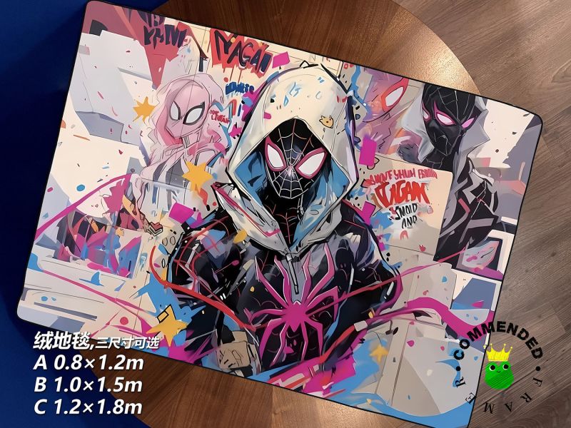 皇呱《蜘蛛縱橫宇宙》小黑蛛邁爾斯·莫拉萊斯蜘蛛格溫裝飾畫 