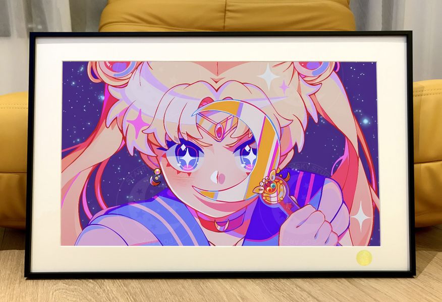 星空《閃光美少女》美少女戰士水兵月月野兔裝飾畫 