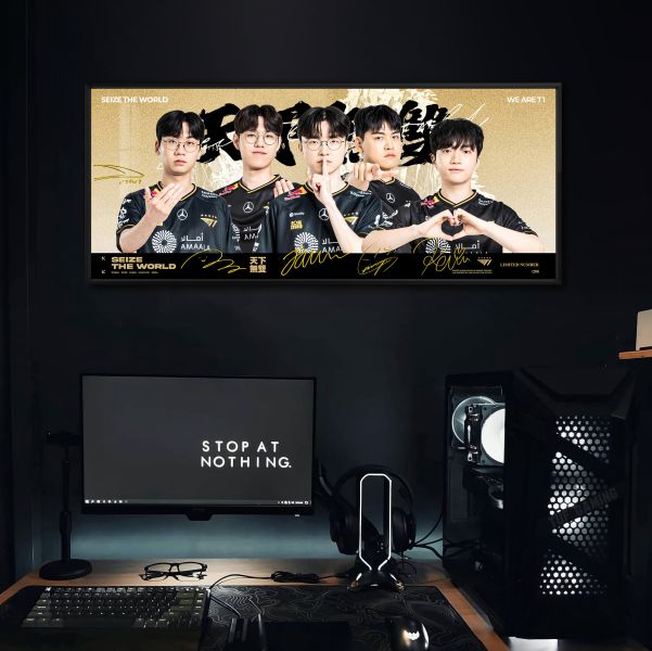 千鳥社《T1 第六冠 橫版》2025英雄聯盟全球總決賽鼠標墊裝飾畫 