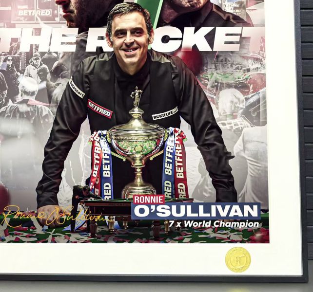 H2工作室 《奧沙利文》斯諾克火箭羅尼奧沙利文75三傑裝飾畫 