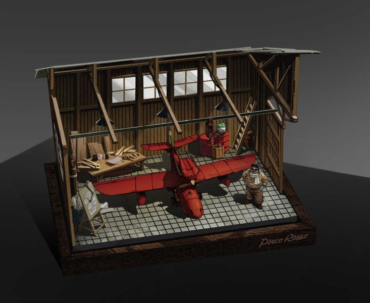 神隱工作室 剪影瞬間系列 紅豬王牌飛行員波魯克 