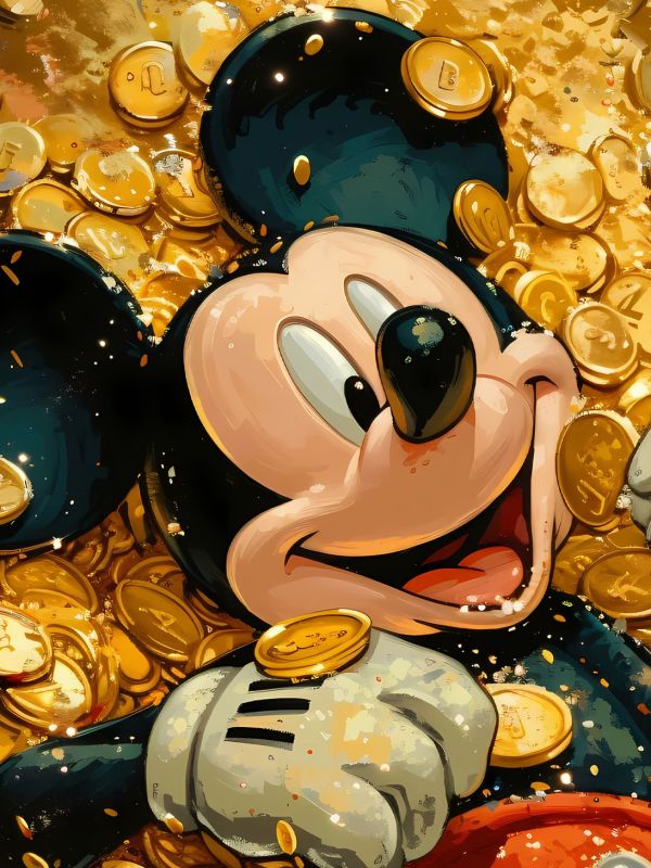星空《金幣米老鼠》米奇迪士尼Mickey Mouse裝飾畫 
