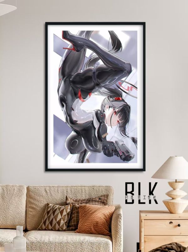 巴洛克 特工莉音調月莉音蔚藍檔案調月莉央老大姐裝飾畫/冰箱貼 