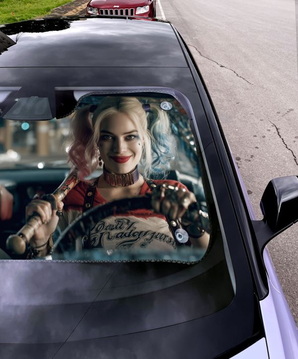 千鳥社 《汽車前擋遮陽-小丑女》哈莉奎茵蝙蝠俠樂高 