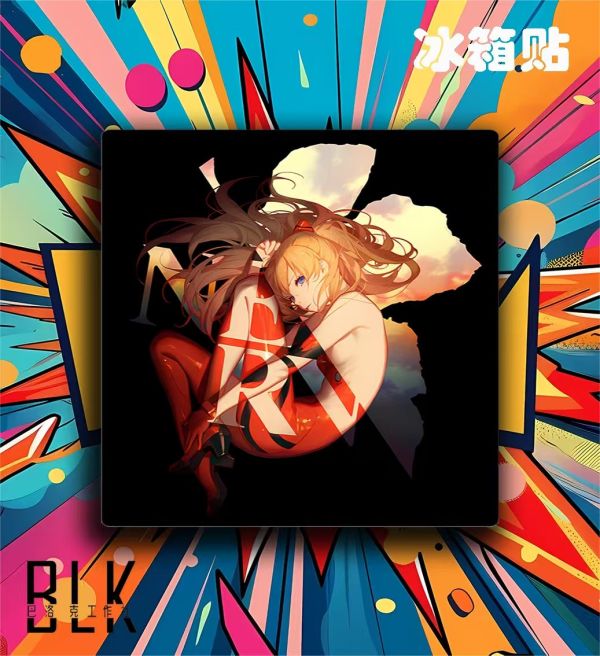 巴洛克 明日香新世紀福音戰士EVA初號機動漫藝術裝飾畫/亞克力冰箱貼 