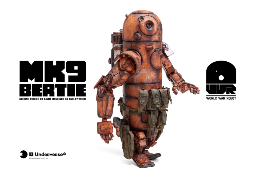正版授權 Underverse 1/6 World War Robot系列 可動機器人DESERT ALPHA BERTIE MK9 