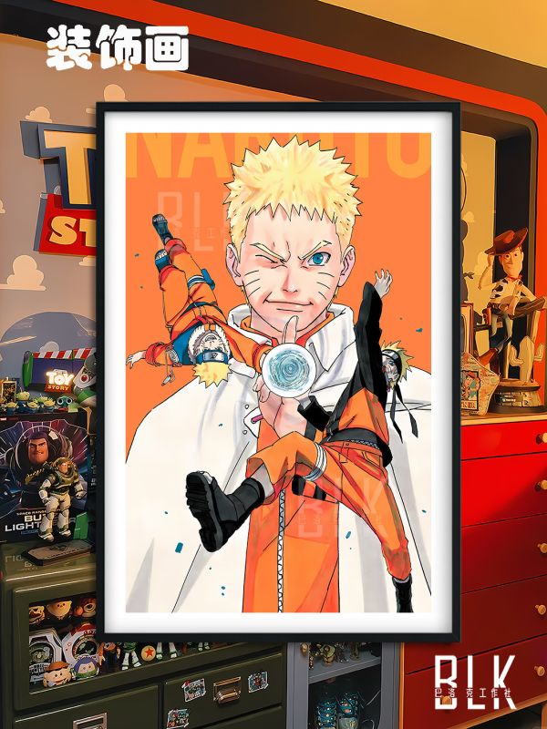 巴洛克《羈絆鳴人/佐助》宇智波火影忍者漩渦鳴人裝飾畫冰箱貼 