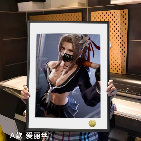 皇呱 《JK少女愛麗絲、蒂法》最終幻想裝飾畫 