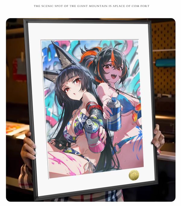 皇呱《星見雅朱鳶》絕區零課長組長塗鴉少女裝飾畫 