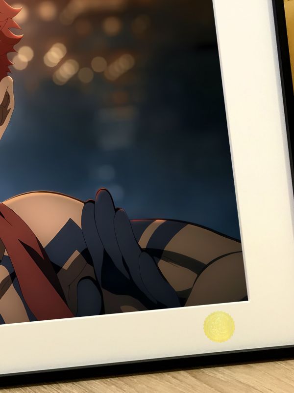 星空《邪笑猗窩座》鬼滅之刃無限城篇炎柱狛治戀雪裝飾畫 