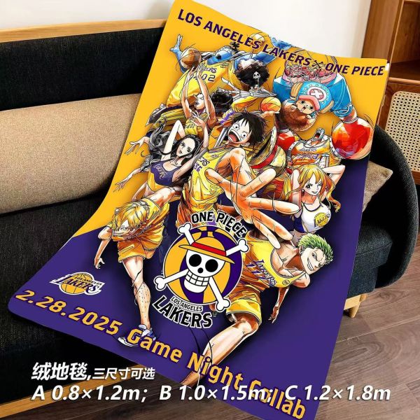 千鳥社《草帽團湖人隊聯動 合影》海賊王魯夫索隆午睡毯地毯裝飾畫 