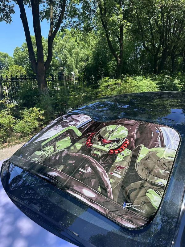 千鳥社 《汽車前擋遮陽-高達》玻璃隔熱高達Gundam扎古二次元防曬 