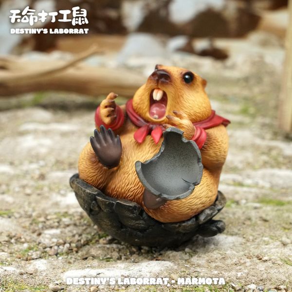 傑刻動漫×動物幫幫 土撥鼠潮玩桌面擺件 
