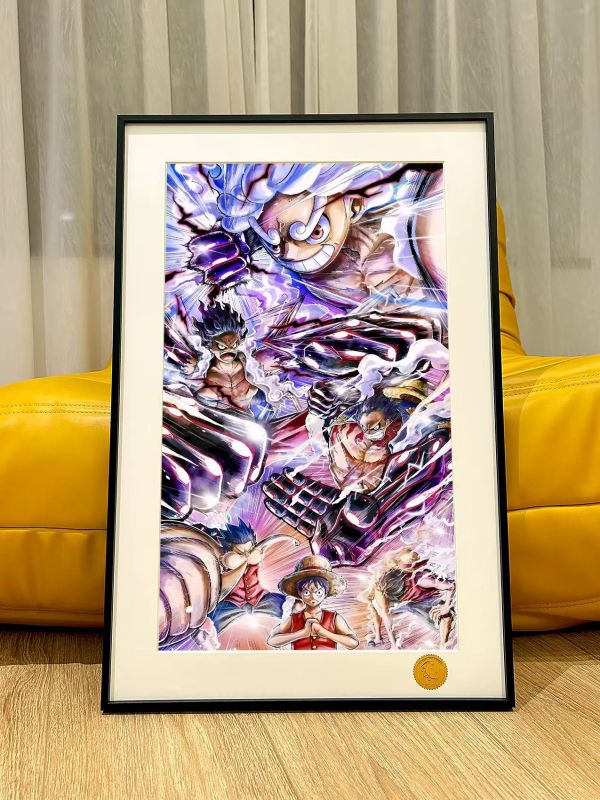 星空《魯夫·檔》onepiece海賊王luffy尼卡五檔太陽神裝飾畫 