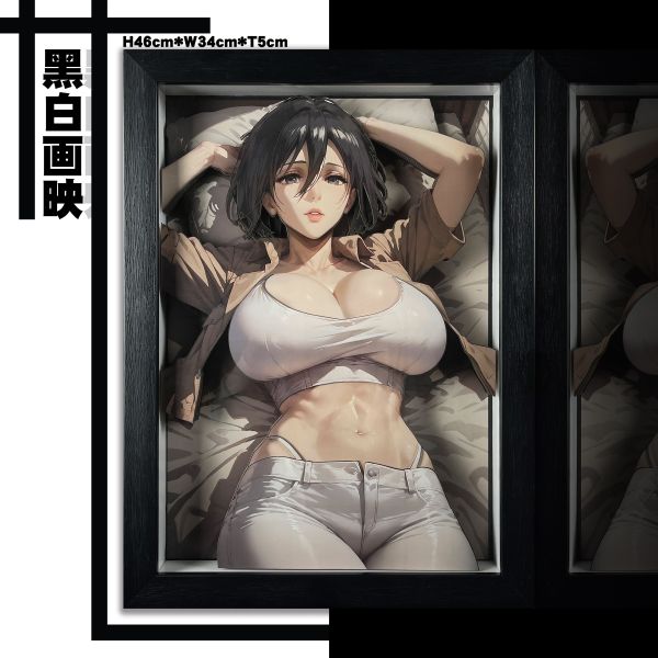 黑白畫映 B&W Studio 三笠·阿克曼 立體裝飾畫 