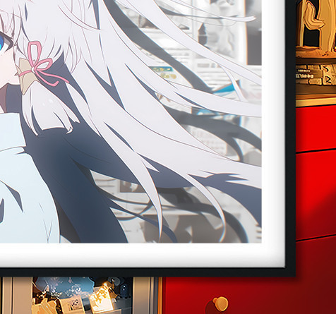 巴洛克《港風神裏綾華》原神白鷺霜華裝飾畫冰箱貼 