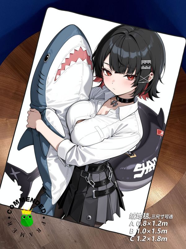 皇呱《可愛萌妹艾蓮·喬第二彈》絕區零鯊魚女僕裝飾畫 