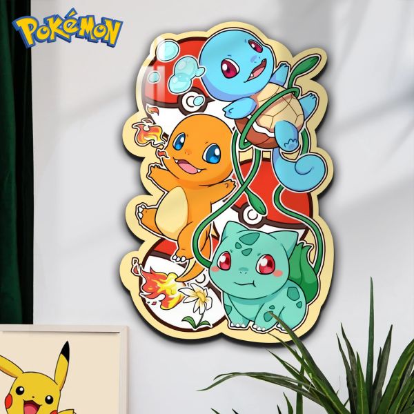 阿喵畫社 超大寶可夢造景8k超清燈帶異形裝飾畫 