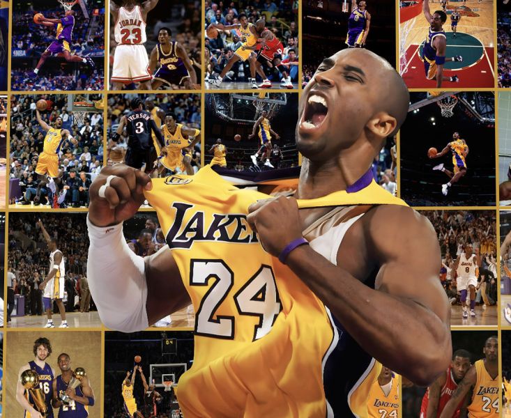 H2工作室 《科比–籃壇二十載》NBA科比布萊恩特黑曼巴湖人隊裝飾畫 