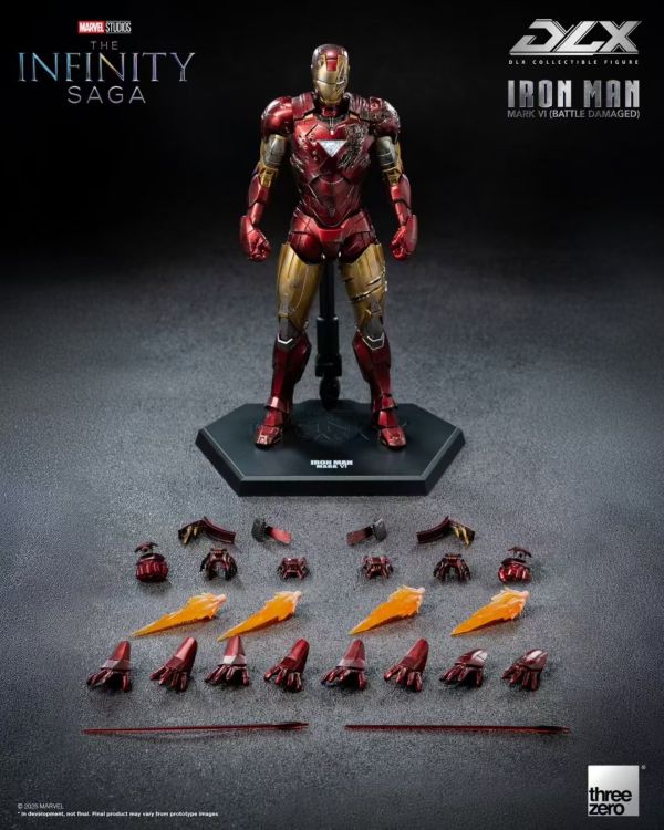 正版授權 Threezero 17.5cm DLX 鋼鐵俠Mark 6 戰損版 