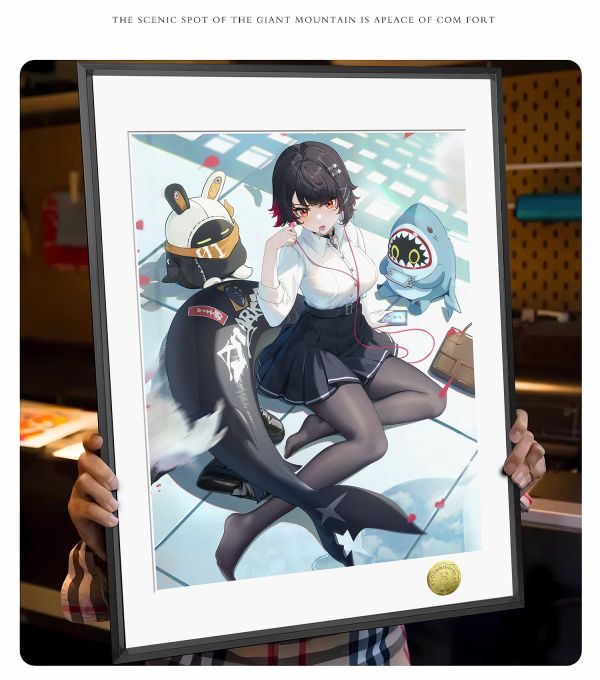 皇呱《JK艾蓮·喬》絕區零鯊魚女僕JK裝飾畫 