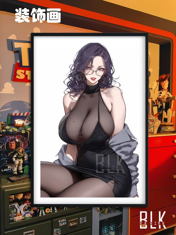 巴洛克《黑絲金美庭》美麗新世界金組長裝飾畫冰箱貼 