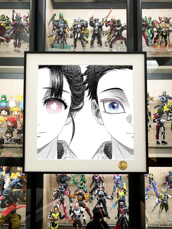 星空《狛治戀雪》鬼滅之刃無限城篇猗窩座裝飾畫 