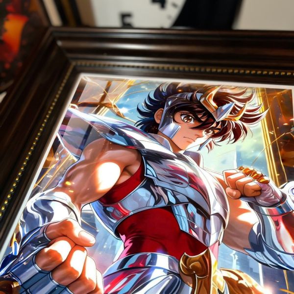 阿喵畫社 星矢小型桌面擺臺 