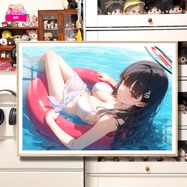 阿喵畫社 海景風情調月莉音超清裝飾畫 