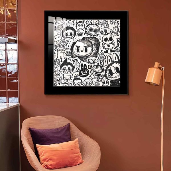 JUZI橘子工作室 塗鴉星空拉布布裝飾畫 