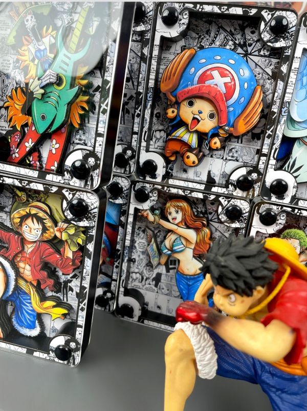 萌萌匠 海賊王魯夫草帽團方磚手工立體卡磚禮物 