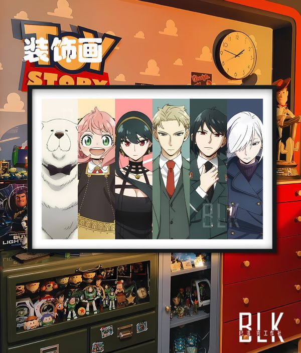 巴洛克《間諜過家家全員》SPY×FAMILY裝飾畫冰箱貼 