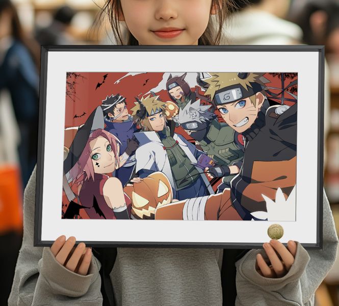 皇呱《木葉萬聖節派對》火影忍者裝飾畫 