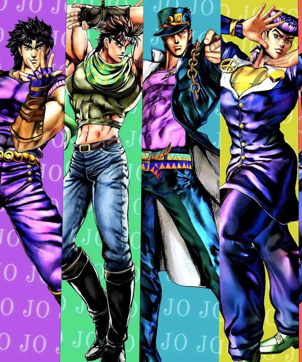 H2工作室 《jojo的奇妙冒險》承太郎二喬東方仗助空條徐倫裝飾畫 