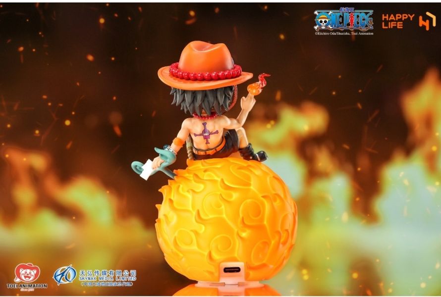 正版授權 HAPPY LIFE《航海王》惡魔果實系列 艾斯聲控小夜燈 