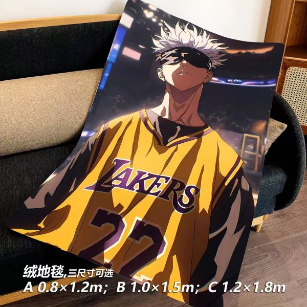 千鳥社 《湖人 五條悟&兩面宿儺》湖人隊咒術回戰NBA午睡毯地毯裝飾畫 