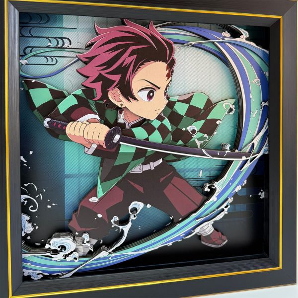 凹凸PANDA 鬼滅之刃無限城篇 D款炭治郎立體裝飾掛畫擺臺 