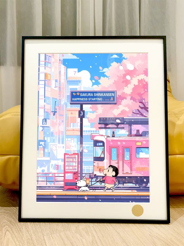 星空 《櫻花小新》野原新之助蠟筆小新小白裝飾畫 