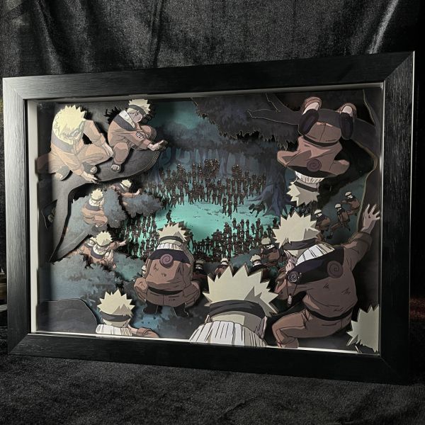 黑白畫映 B&W Studio 鳴人影分身術 立體裝飾畫 