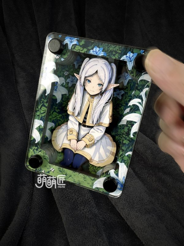 萌萌匠 葬送的芙利蓮Frieren魔法花海立體卡磚裝飾畫 