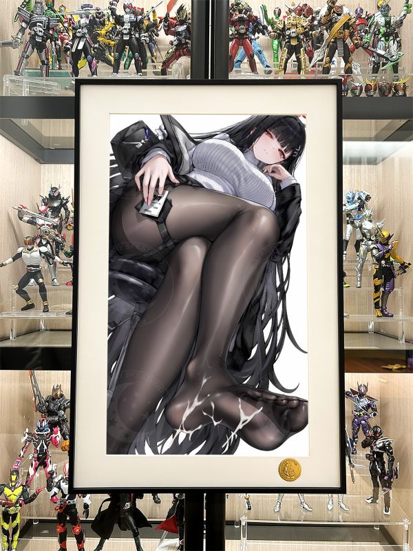 星空《坐姿莉音》蔚藍檔案調月莉音老大姐裝飾畫 