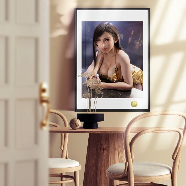 皇呱《酒吧女郎蒂法》最終幻想VII女神蒂法·洛克哈特裝飾畫 