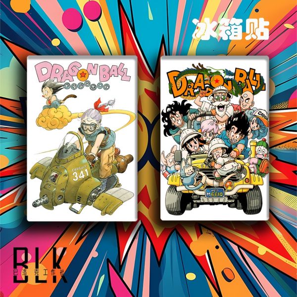 巴洛克 龍珠載具全家福悟空布瑪龜仙人鳥山明裝飾畫/冰箱貼 