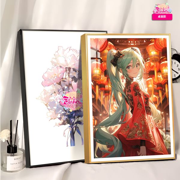 阿喵畫社 新年初音未來高清裝飾畫 