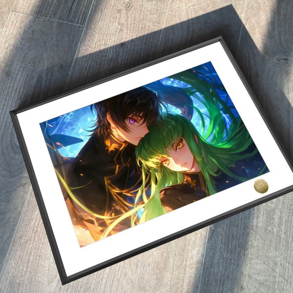 皇呱《反叛的魯路修CP》Code Geass 魯路修·蘭佩路基C.C.裝飾畫 