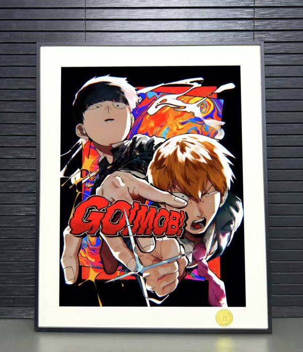 H2工作室 《茂靈》靈能百分百影山茂夫靈幻新隆龍套裝飾畫 