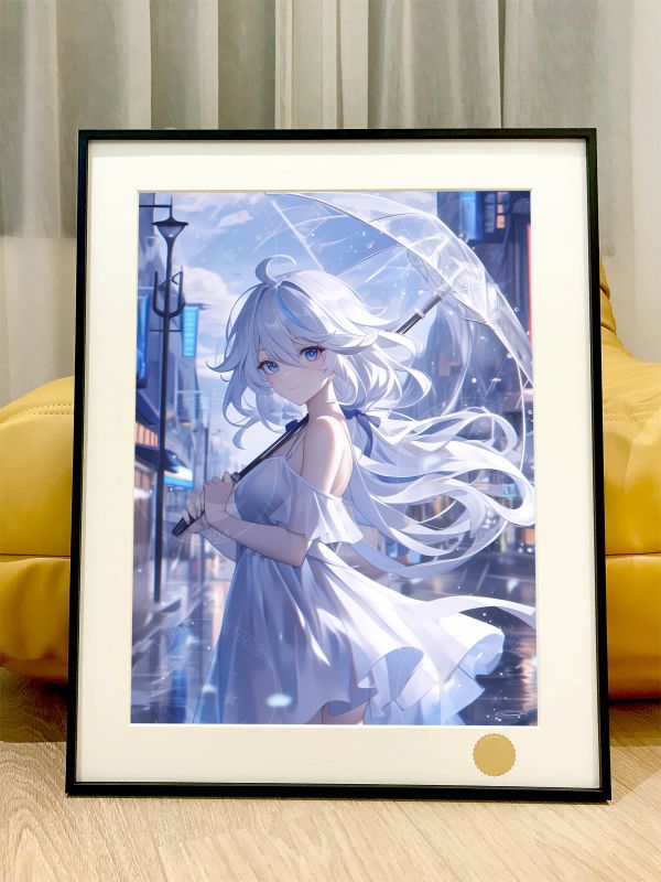 星空 《雨天芙寧娜》原神芙卡洛斯Furina動漫裝飾畫 