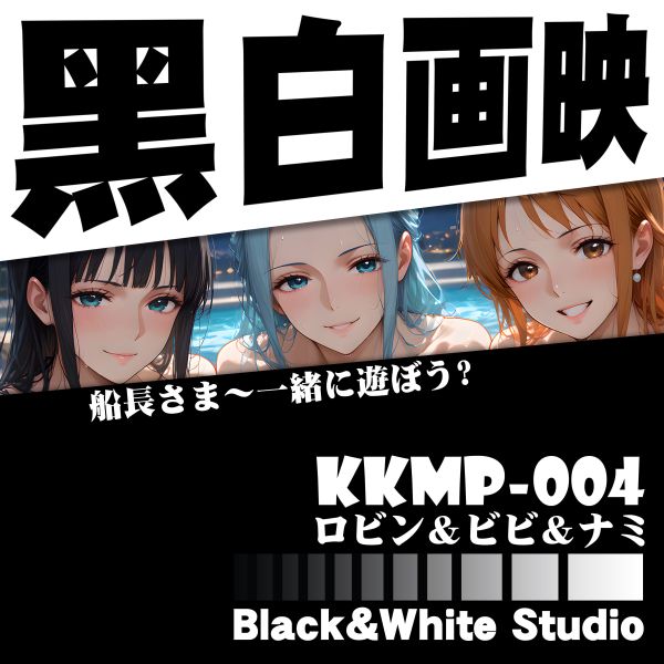 黑白畫映 B&W Studio 羅賓&薇薇&娜美 立體裝飾畫 