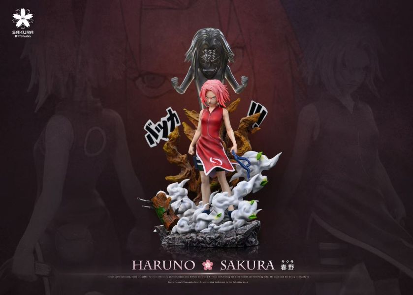 櫻花 studio 火影輕雕像共鳴系列第十二彈春野櫻&第十三彈犬塚牙 
